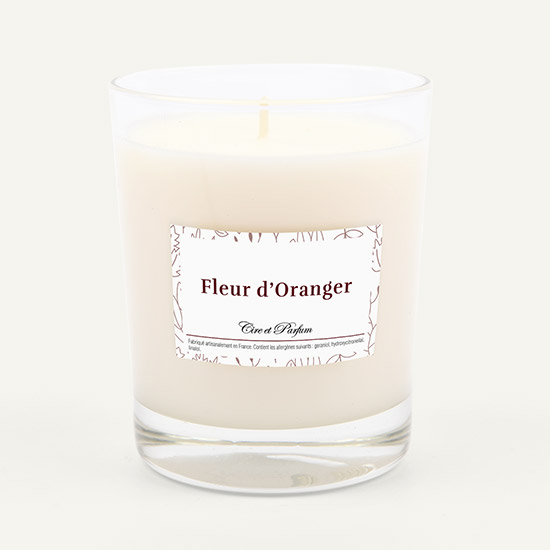 bougie parfumée Cire et Parfum fleur oranger