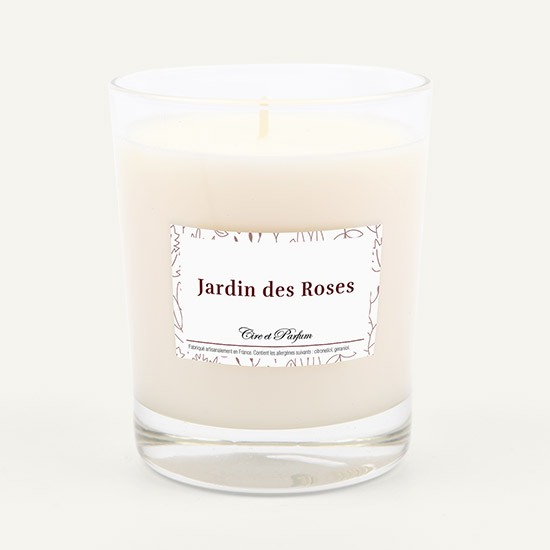 bougie parfumée Cire et Parfum jardin des roses