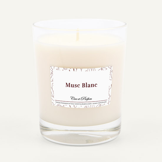 bougie parfumée Cire et Parfum musc blanc