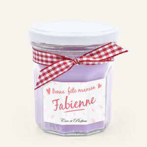 Bougie personnalisée fête des mères