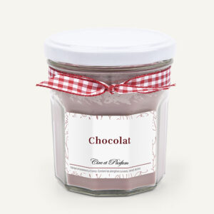 Bougie pot de confiture chocolat