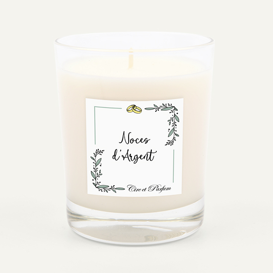 Bougie noces d'argent - 25 ans de mariage