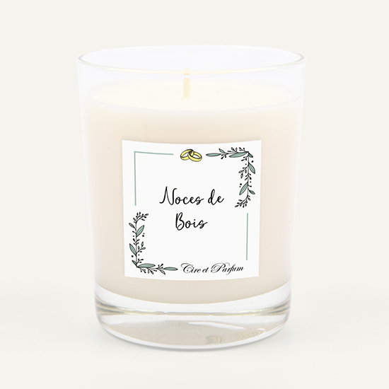 Bougie noces de bois - 5 ans de mariage