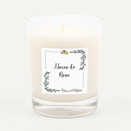 Bougie noces de rose - 17 ans de mariage
