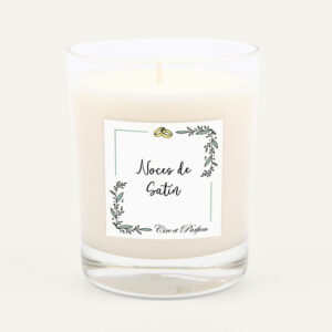 Bougie noces de satin - 24 ans de mariage