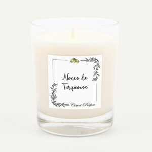 Bougie noces de turquoise - 18 ans de mariage