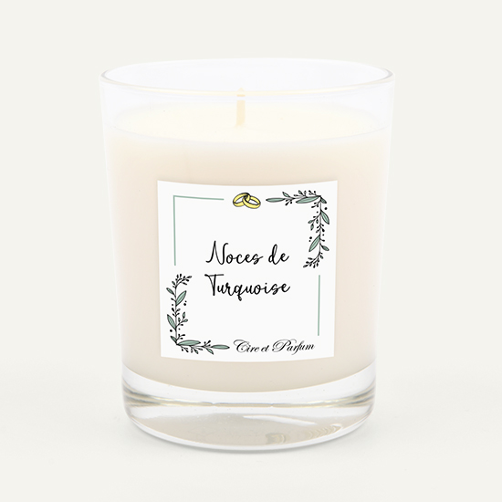 Bougie noces de turquoise - 18 ans de mariage