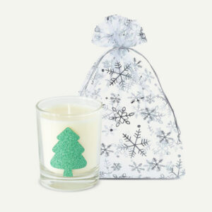 Bougie de Noël motif sapin