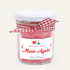 Bougie personnalisée fête des mères