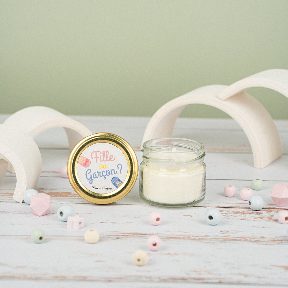 Bougie Gender reveal parfumée - Cire et Parfum