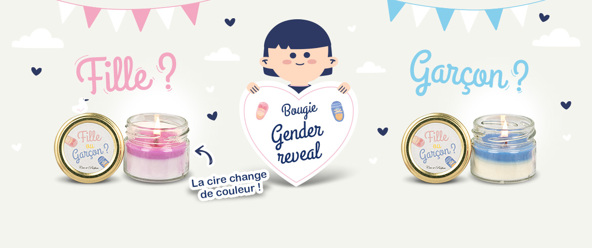 Slider Bougies Gender Reveal