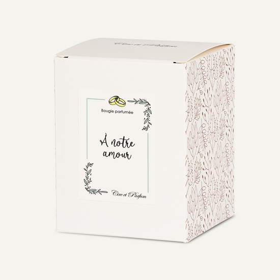 Boite Bougie Mariage Cire et Parfum